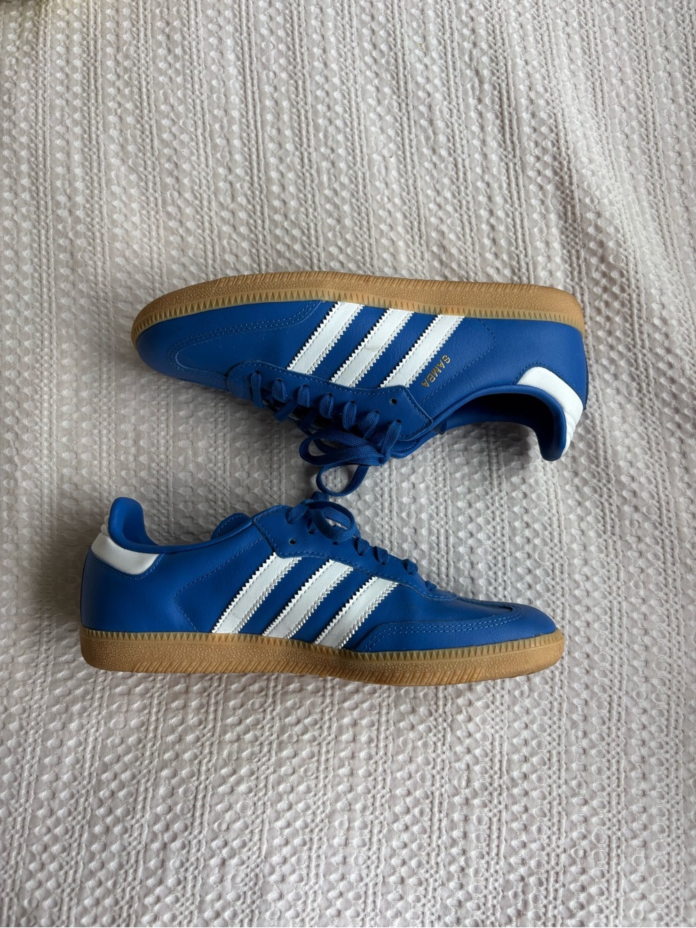Adidas Samba Blue Leather Sneakers